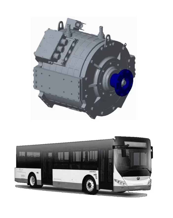 motor eléctrico de 100 kw para autobús de 10 metros combinado
