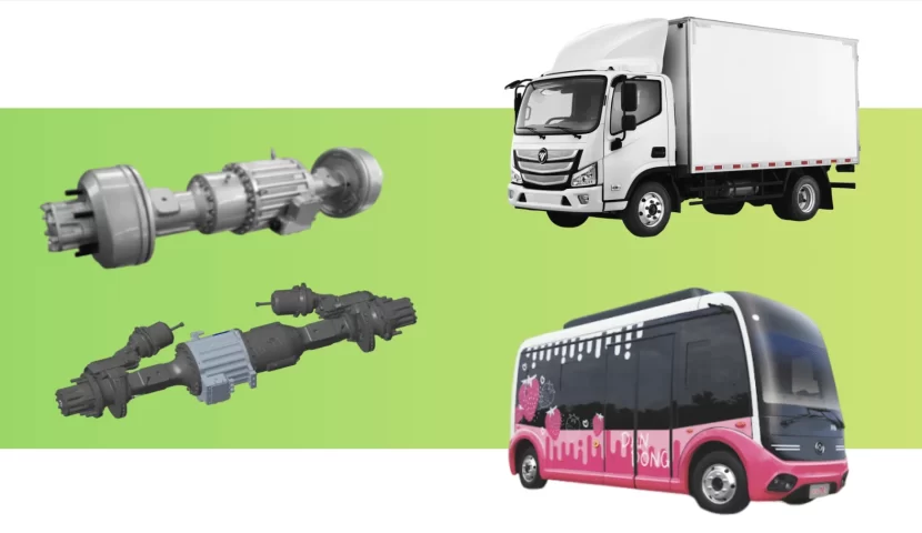 Os eixos de acionamento coaxial da Brogen são adequados para caminhões leves elétricos e ônibus de 6 metros