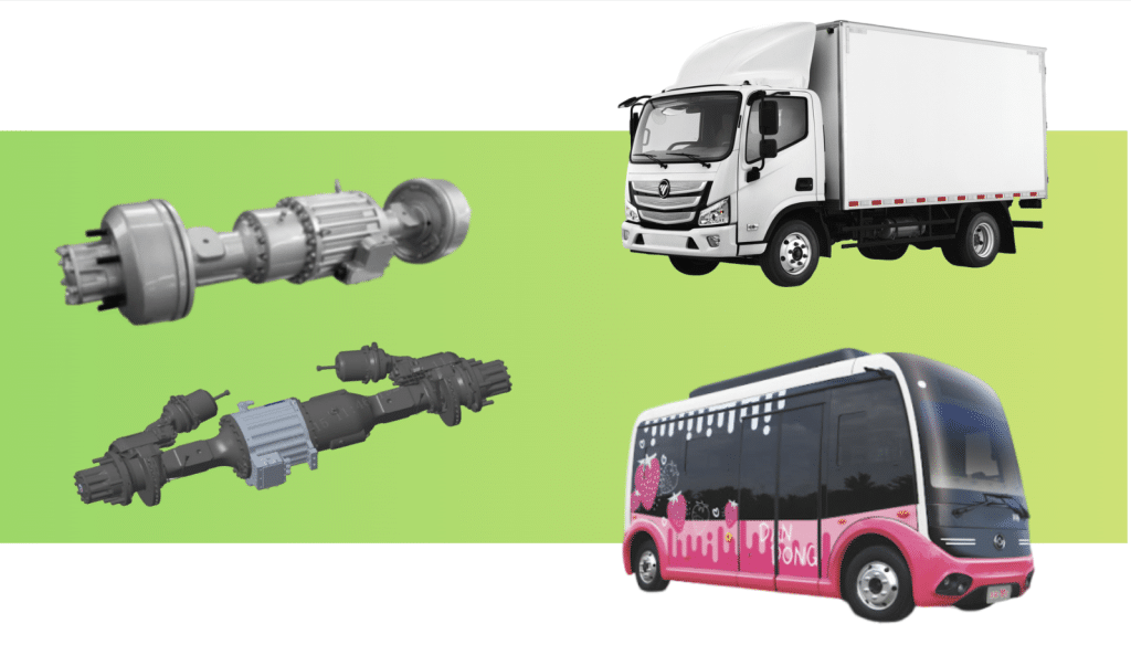 Los ejes de transmisión coaxial Brogen son adecuados para camiones ligeros eléctricos y autobuses de 6 metros.