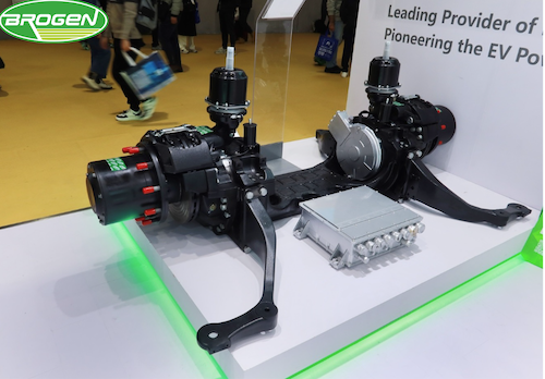 Brogen's wheel-side eaxle in Messe