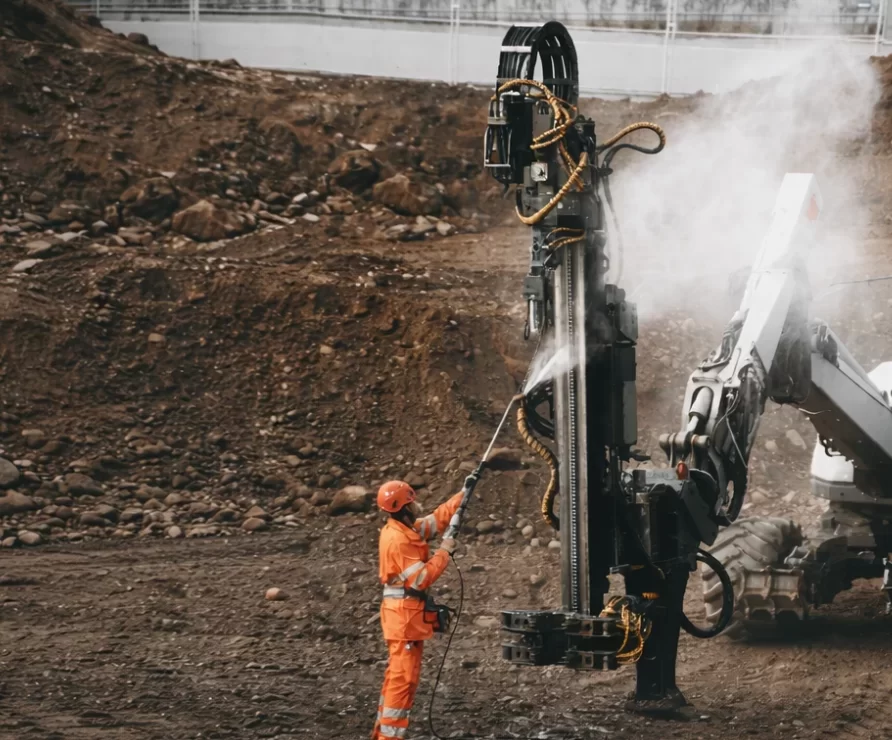 The electrified drilling system at the mining site in Australia